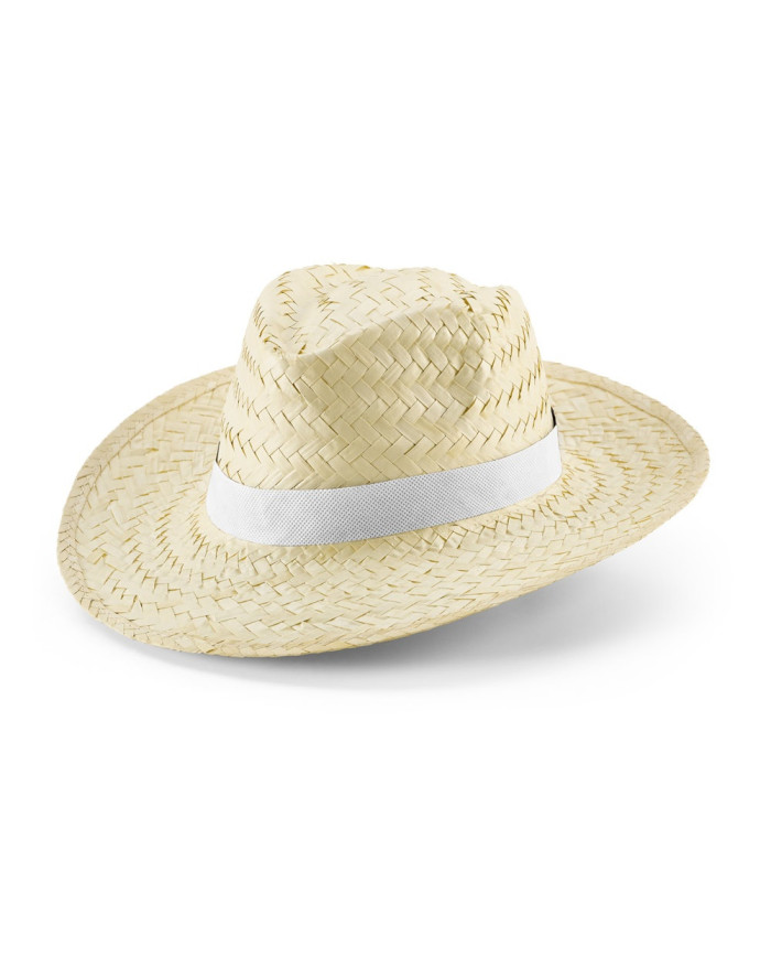 EDWARD POLI. Chapéu de palha natural