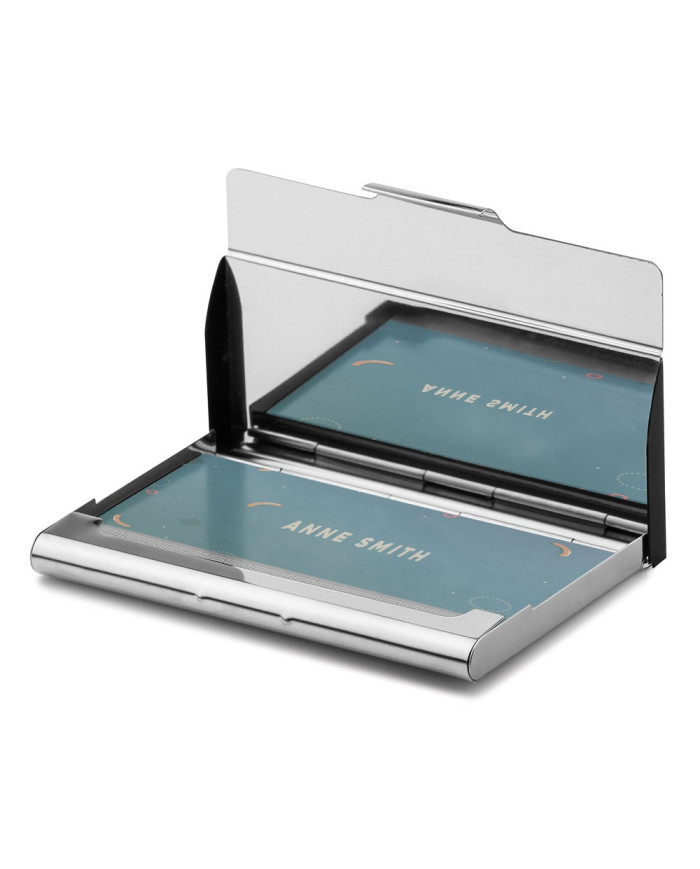 Pam. Porta-cartões em metal