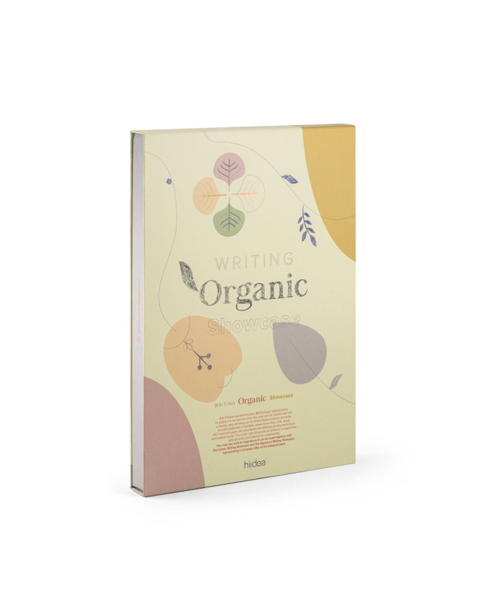 ORGANIC WRITING SHOWCASE. Mostruário com 20 esferográficas ECOlogic