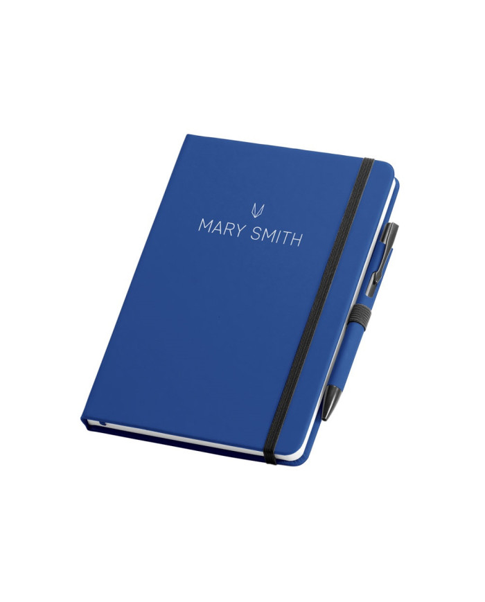 SHAW. Conjunto esferográfica e bloco de notas A5