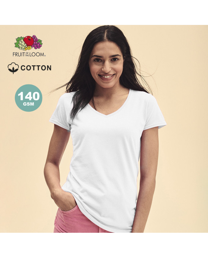 T-Shirt Mulher Branca Iconic V-Neck