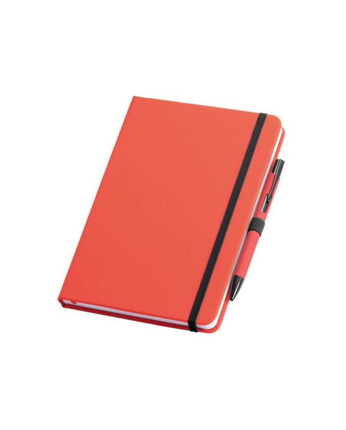 SHAW. Conjunto esferográfica e bloco de notas A5