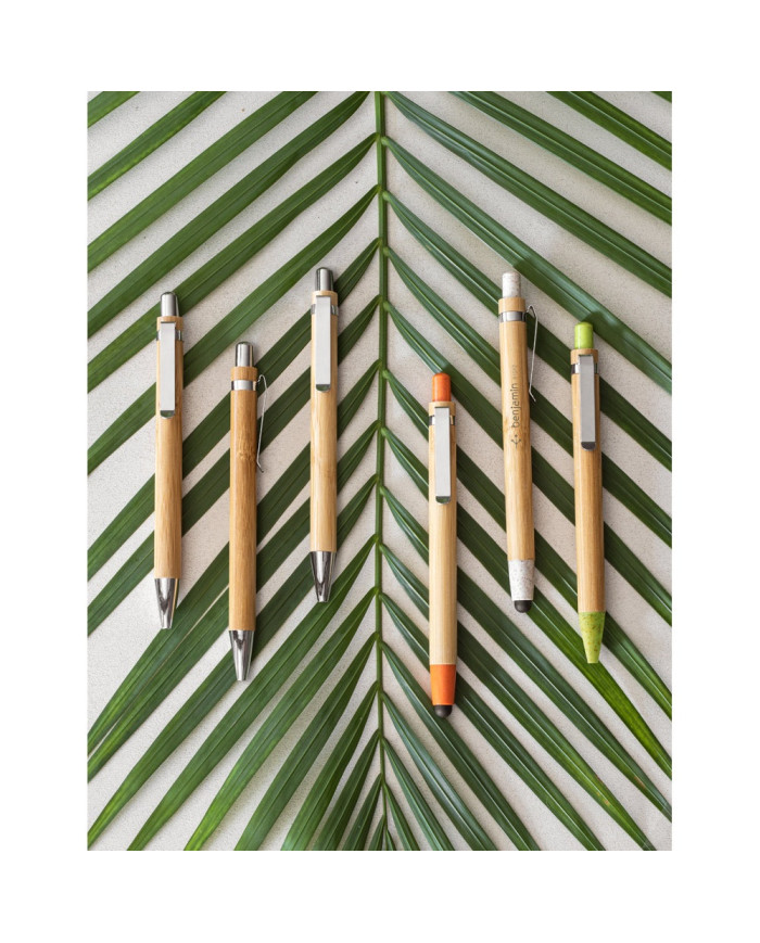 GREENY. Conjunto de esferográfica e lapiseira em bambu