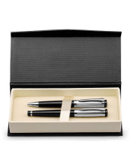 ORLANDO. Conjunto de roller e esferográfica em metal