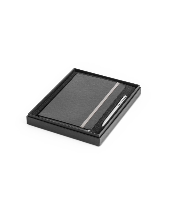 MORAES. Conjunto esferográfica e bloco de notas A5