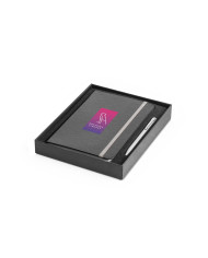 MORAES. Conjunto esferográfica e bloco de notas A5