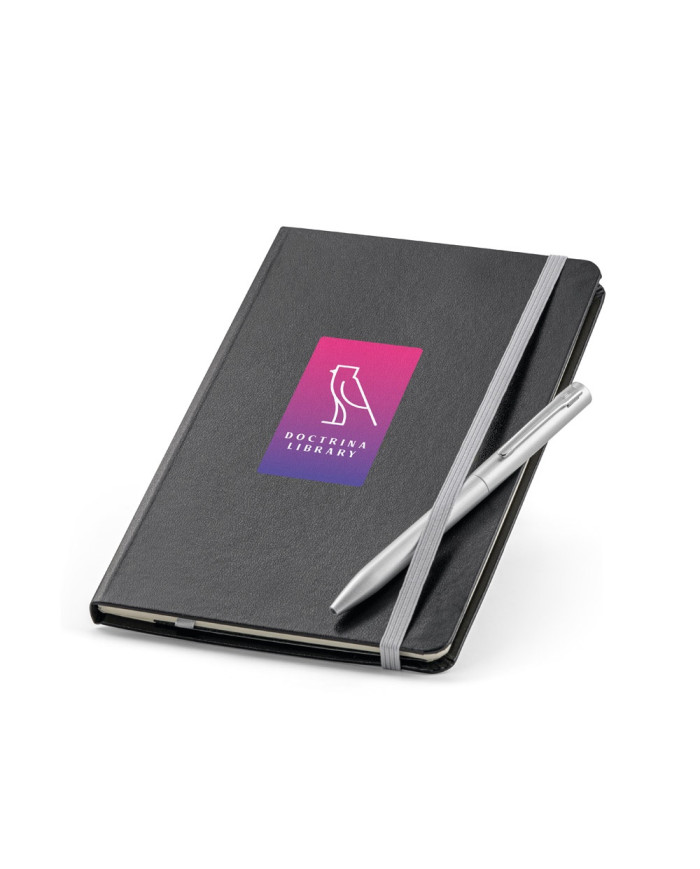 MORAES. Conjunto esferográfica e bloco de notas A5