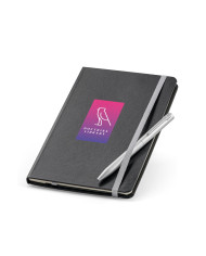 MORAES. Conjunto esferográfica e bloco de notas A5