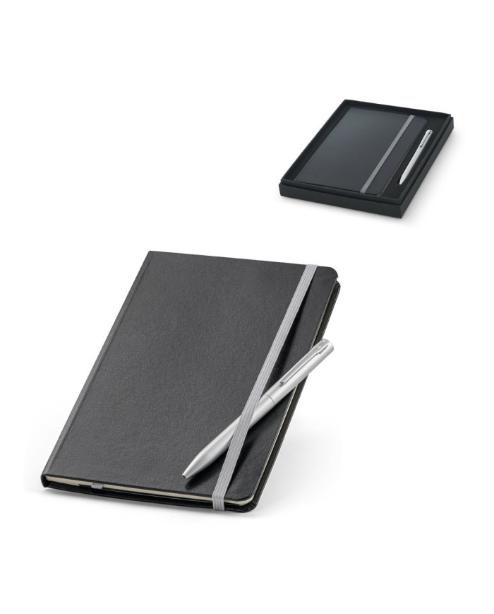 MORAES. Conjunto esferográfica e bloco de notas A5