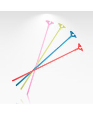 Varetas com suporte para balões, 4 cores sortidas - 100un.