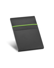 SHAW. Conjunto esferográfica e bloco de notas A5