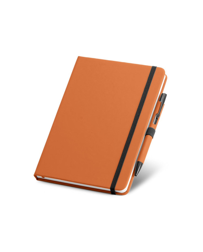 SHAW. Conjunto esferográfica e bloco de notas A5