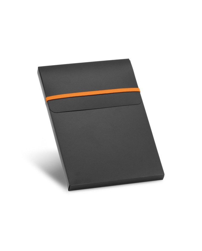 SHAW. Conjunto esferográfica e bloco de notas A5